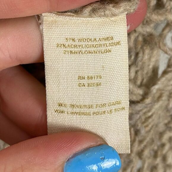 Free People | Tan Napoli Knit Duster Sweater Vest Cardigan Size Medium - Picture 10 of 10